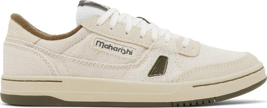 נעלי סניקרס Maharishi x LT Court 'Hemp' של המותג ריבוק בצבע קרם עשויות בד טקסטיל