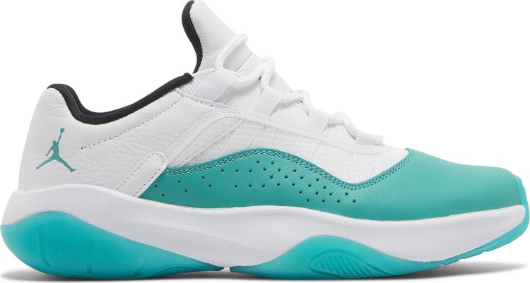 נעלי סניקרס Wmns Air Jordan 11 CMFT Low 'New Emerald' של המותג נייקי בצבע לבן עשויות עוֹר