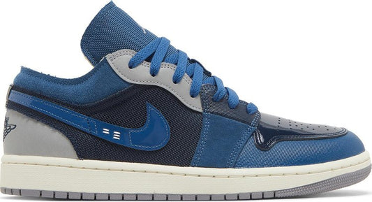 נעלי סניקרס Air Jordan 1 Low SE Craft 'Inside Out - Obsidian' של המותג נייקי בצבע כְּחוֹל עשויות בַּד