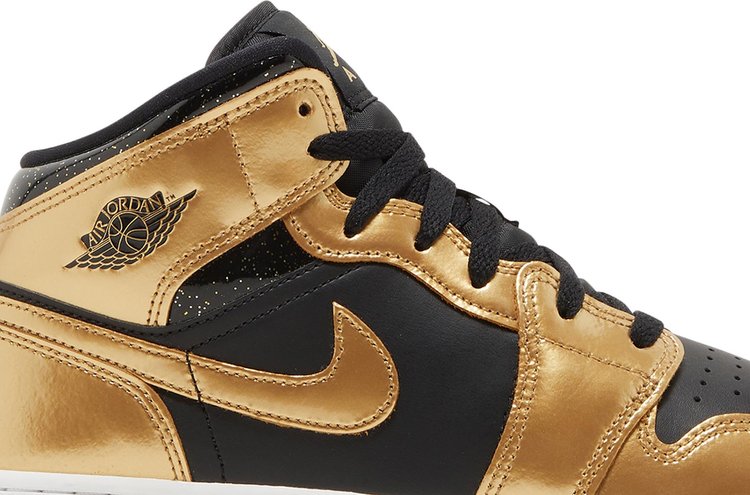 Air Jordan 1 Mid SE GS 'Metallic Gold Black'