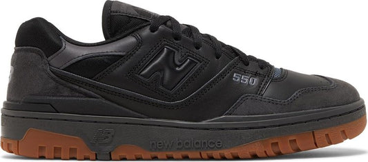 נעלי סניקרס 550 'Black Gum' של המותג ניו באלאנס בצבע שָׁחוֹר עשויות עוֹר