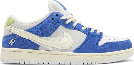 נעלי סניקרס Fly Streetwear x Dunk Low Pro SB 'Gardenia' של המותג נייקי בצבע כְּחוֹל עשויות עור (זמש)