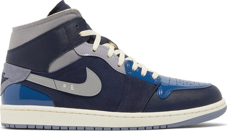 נעלי סניקרס Air Jordan 1 Mid SE Craft 'Inside Out - Obsidian' של המותג נייקי בצבע כְּחוֹל עשויות בַּד