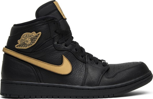 נעלי סניקרס Air Jordan 1 Retro High 'BHM' 2017 של המותג נייקי בצבע שָׁחוֹר עשויות עוֹר