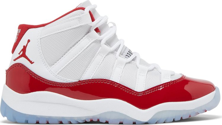 נעלי סניקרס Air Jordan 11 Retro PS 'Cherry' של המותג נייקי בצבע לבן עשויות עוֹר