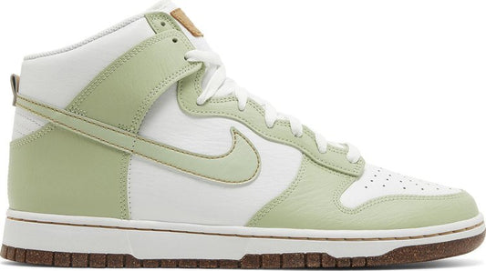 נעלי סניקרס Dunk High SE 'Inspected By Swoosh' של המותג נייקי בצבע ירוק עשויות עוֹר