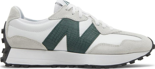 נעלי סניקרס Wmns 327 'Nightwatch Green Crocodile' של המותג ניו באלאנס בצבע לבן עשויות עור (זמש)