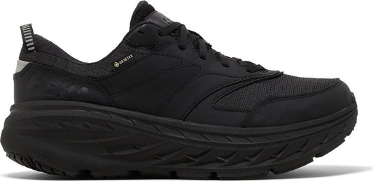 נעלי סניקרס Bondi L GORE-TEX 'Black' של המותג הוקה בצבע שָׁחוֹר עשויות גורטקס GORE-TEX (חסין למים)