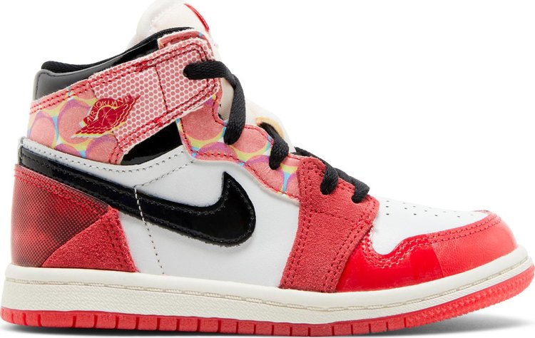 נעלי סניקרס Marvel x Air Jordan 1 Retro High OG TD 'Next Chapter' של המותג נייקי בצבע אָדוֹם עשויות עוֹר