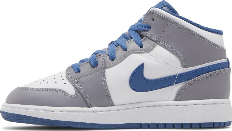 Air Jordan 1 Mid GS 'Cement True Blue'