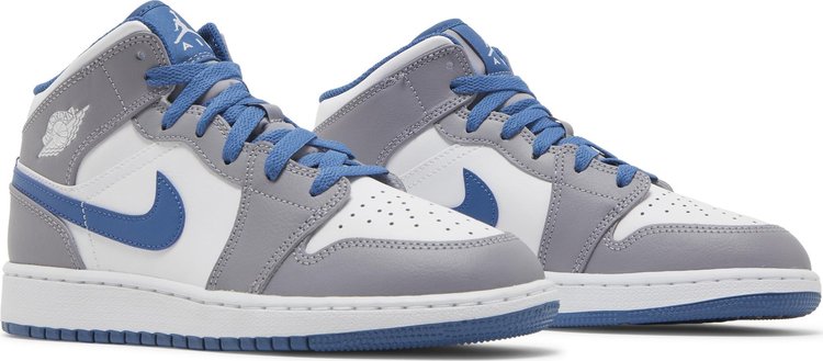 Air Jordan 1 Mid GS 'Cement True Blue'