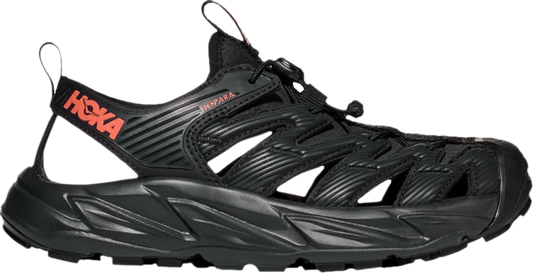 נעלי סניקרס Wmns Hopara Sandal 'Black Fusion Coral' של המותג הוקה בצבע שָׁחוֹר עשויות ניאופרן