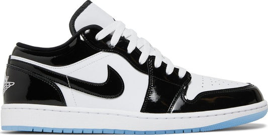 נעלי סניקרס Air Jordan 1 Low SE 'Concord' של המותג נייקי בצבע שָׁחוֹר עשויות עור פטנט