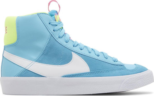 נעלי סניקרס Blazer Mid '77 GS 'Dance - Baltic Blue Volt Pink' של המותג נייקי בצבע כְּחוֹל עשויות עוֹר