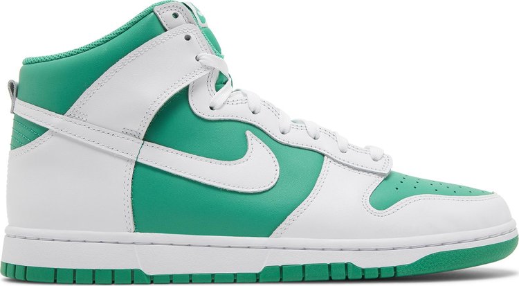 נעלי סניקרס Dunk High 'White Stadium Green' של המותג נייקי בצבע ירוק עשויות עוֹר