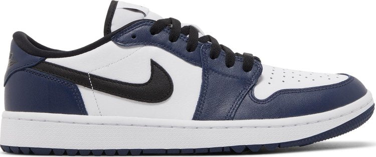 נעלי סניקרס Air Jordan 1 Low Golf 'Midnight Navy' של המותג נייקי בצבע לבן עשויות עוֹר