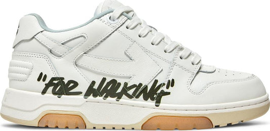 נעלי סניקרס Off-White Out of Office 'For Walking - White Black' של המותג אוף וויט בצבע לבן עשויות עוֹר