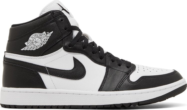 נעלי סניקרס Air Jordan 1 High Golf 'Panda' של המותג נייקי בצבע שָׁחוֹר עשויות עוֹר