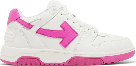 נעלי סניקרס Off-White Wmns Out of Office 'White Fuchsia' של המותג אוף וויט בצבע לבן עשויות עוֹר