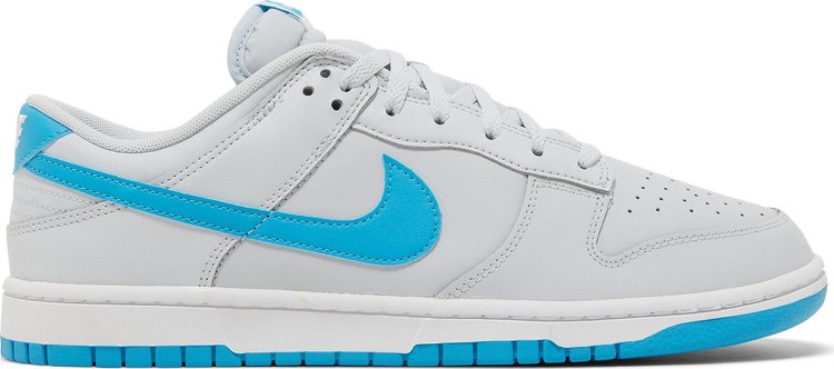 נעלי סניקרס Dunk Low 'Light Bone Blue' של המותג נייקי בצבע אפור עשויות עוֹר