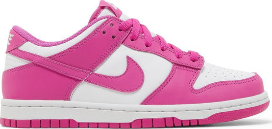 נעלי סניקרס Dunk Low GS 'Active Fuchsia' של המותג נייקי בצבע וָרוֹד עשויות עוֹר