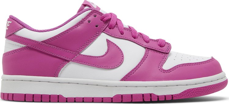 נעלי סניקרס Dunk Low PS 'Active Fuchsia' של המותג נייקי בצבע וָרוֹד עשויות עוֹר