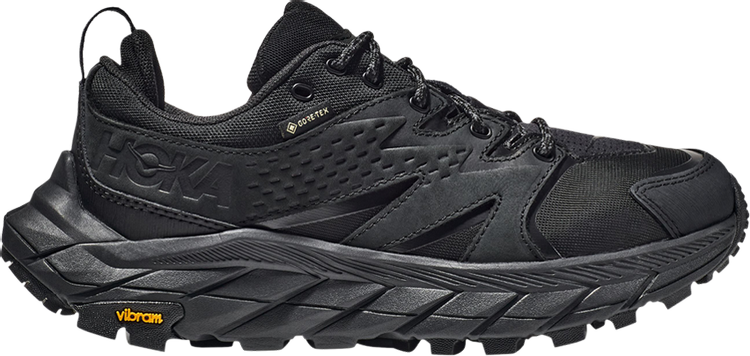 נעלי סניקרס Wmns Anacapa Low GORE-TEX 'Black' של המותג הוקה בצבע שָׁחוֹר עשויות גורטקס GORE-TEX (חסין למים)