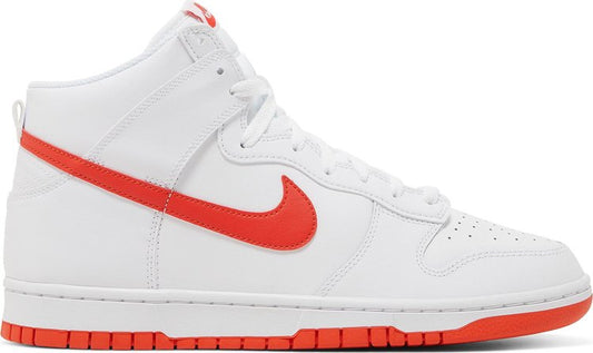 נעלי סניקרס Dunk High 'White Picante Red' של המותג נייקי בצבע לבן עשויות עוֹר
