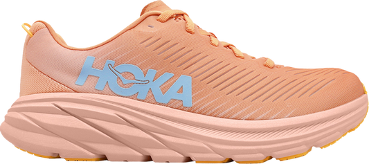 נעלי סניקרס Wmns Rincon 3 Wide 'Shell Coral' של המותג הוקה בצבע כתום עשויות רֶשֶׁת