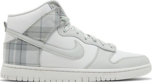 נעלי סניקרס Dunk High SE 'Mint Plaid' של המותג נייקי בצבע ירוק עשויות אָרִיג