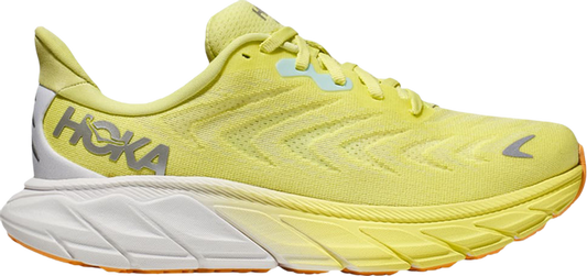 נעלי סניקרס Wmns Arahi 6 'Citrus Glow White' של המותג הוקה בצבע צהוב עשויות רֶשֶׁת