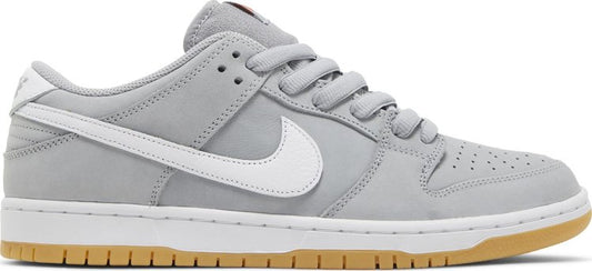 נעלי סניקרס Dunk Low Pro ISO SB 'Wolf Grey Gum' של המותג נייקי בצבע אפור עשויות עור (זמש)