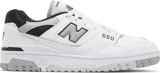 נעלי סניקרס 550 'Concrete Black' של המותג ניו באלאנס בצבע לבן עשויות עוֹר