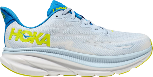 נעלי סניקרס Clifton 9 'Ice Water Evening Primrose' של המותג הוקה בצבע כְּחוֹל עשויות רֶשֶׁת