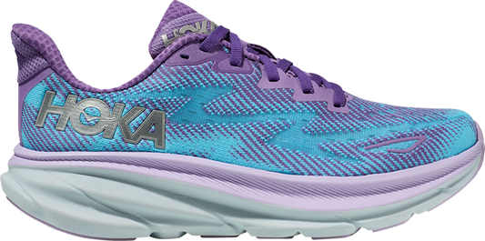 נעלי סניקרס Wmns Clifton 9 'Chalk Violet' של המותג הוקה בצבע סָגוֹל עשויות סריג - בד ארוג