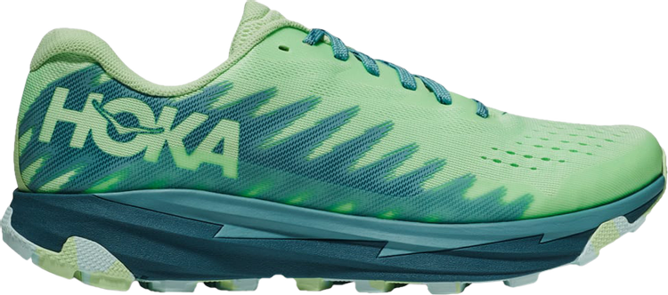 נעלי סניקרס Wmns Torrent 3 'Lime Glow Deep Lagoon' של המותג הוקה בצבע ירוק עשויות רֶשֶׁת