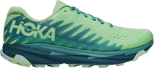 נעלי סניקרס Wmns Torrent 3 'Lime Glow Deep Lagoon' של המותג הוקה בצבע ירוק עשויות רֶשֶׁת