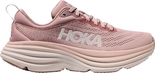 נעלי סניקרס Wmns Bondi 8 'Pale Mauve' של המותג הוקה בצבע וָרוֹד עשויות רֶשֶׁת