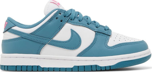 נעלי סניקרס Wmns Dunk Low 'Noise Aqua' של המותג נייקי בצבע ירוק-כחול/טורקיז עשויות עוֹר