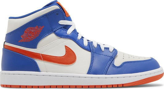 נעלי סניקרס Air Jordan 1 Mid 'Wheaties' של המותג נייקי בצבע כְּחוֹל עשויות עוֹר