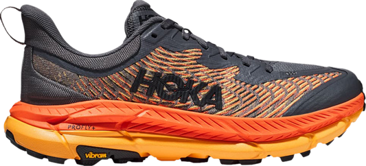 נעלי סניקרס Mafate Speed 4 'Castlerock Flame' של המותג הוקה בצבע אפור עשויות בד