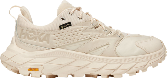 נעלי סניקרס Wmns Anacapa Low GORE-TEX 'Eggnog Shifting Sand' של המותג הוקה בצבע קרם עשויות גורטקס GORE-TEX (חסין למים)