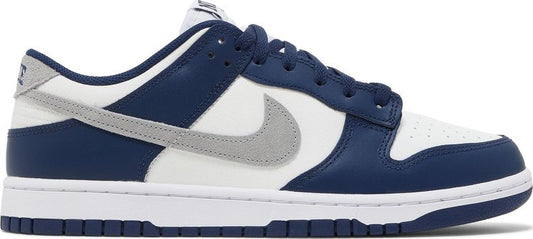 נעלי סניקרס Dunk Low 'Midnight Navy Smoke Grey' של המותג נייקי בצבע כְּחוֹל עשויות עוֹר