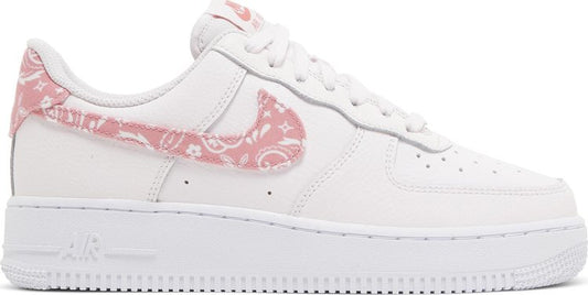 נעלי סניקרס Wmns Air Force 1 '07 'Pink Paisley' של המותג נייקי בצבע וָרוֹד עשויות עוֹר