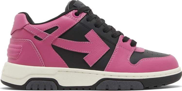 נעלי סניקרס Off-White Wmns Out of Office 'Black Fuchsia' של המותג אוף וויט בצבע שָׁחוֹר עשויות עוֹר