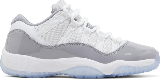 נעלי סניקרס Air Jordan 11 Retro Low GS 'Cement Grey' של המותג נייקי בצבע אפור עשויות עור פטנט