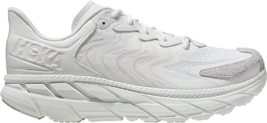 נעלי סניקרס Clifton LS 'White Nimbus Cloud' של המותג הוקה בצבע לבן עשויות בד