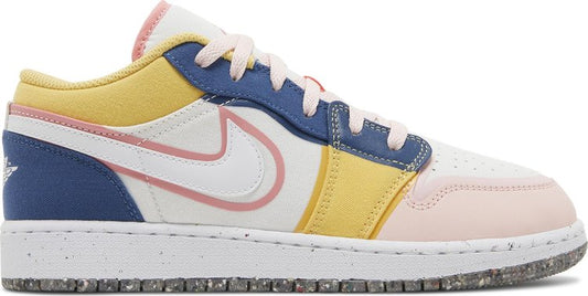 נעלי סניקרס Air Jordan 1 Low SE GS 'Multi-Color Canvas' של המותג נייקי בצבע צבעוני עשויות בַּד