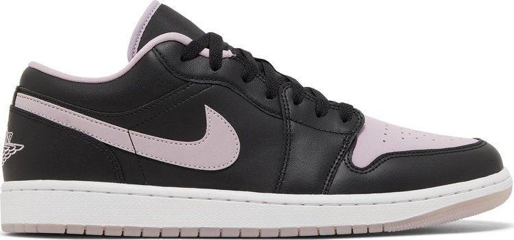 נעלי סניקרס Air Jordan 1 Low SE 'Black Iced Lilac' של המותג נייקי בצבע שָׁחוֹר עשויות עוֹר