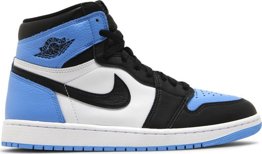 נעלי סניקרס Air Jordan 1 Retro High OG 'UNC Toe' של המותג נייקי בצבע כְּחוֹל עשויות עוֹר